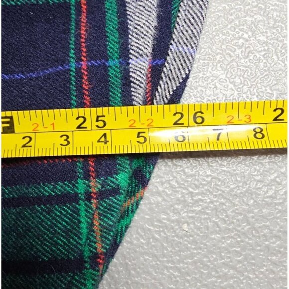 J Crew Womens S Half Zip Buffalo Plaid Popover Shirt Jacket Blue Green - Picture 11 of 11